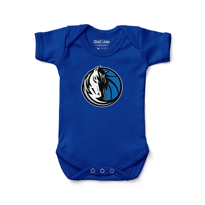 Newborn & Infant Chad Jake Royal Dallas Mavericks Primary Logo Bodysuit