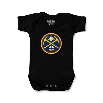 Newborn & Infant Chad Jake Black Denver Nuggets Primary Logo Bodysuit