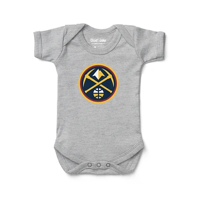 Newborn & Infant Chad Jake Heather Gray Denver Nuggets Primary Logo Bodysuit