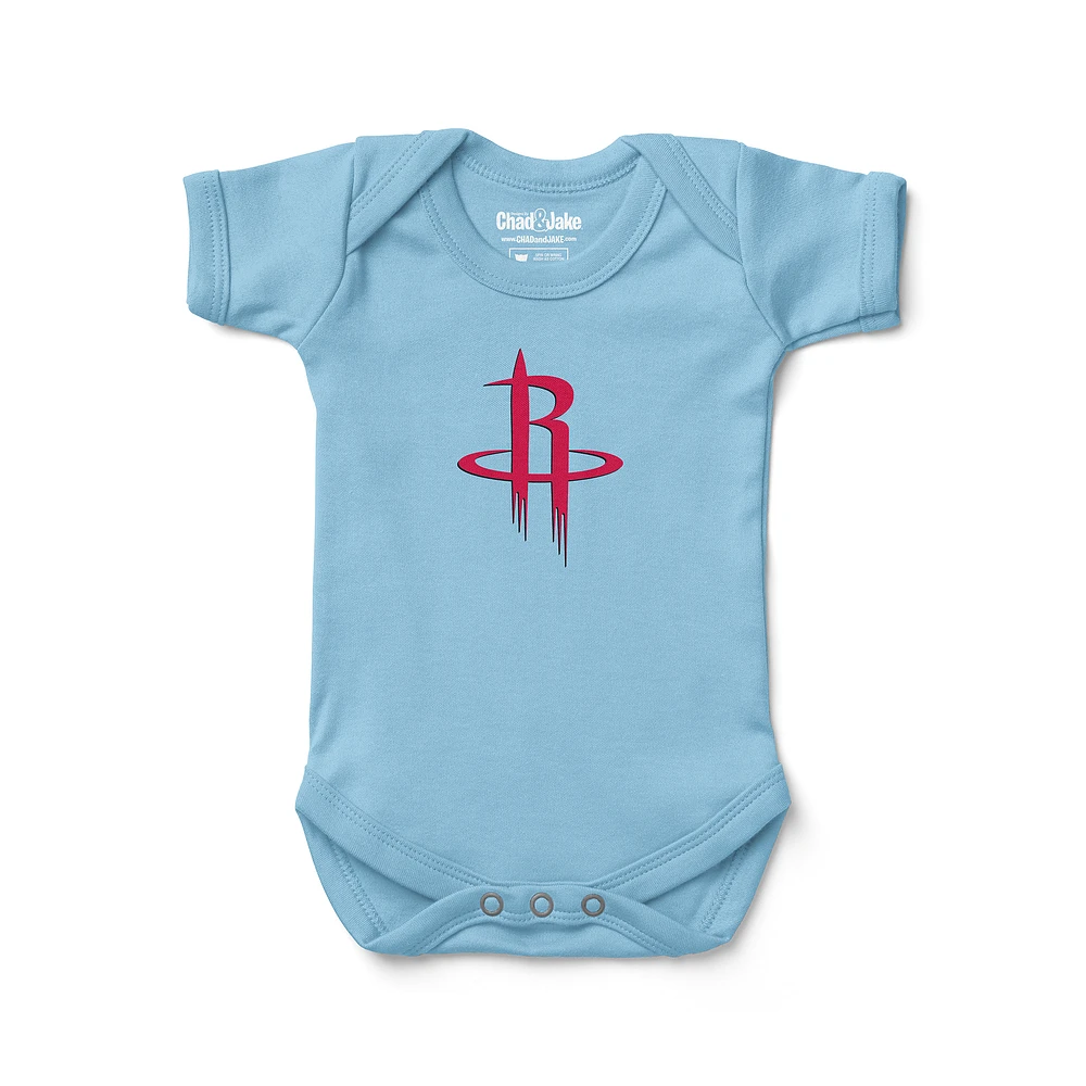 Newborn & Infant Chad Jake Light Blue Houston Rockets Primary Logo Bodysuit