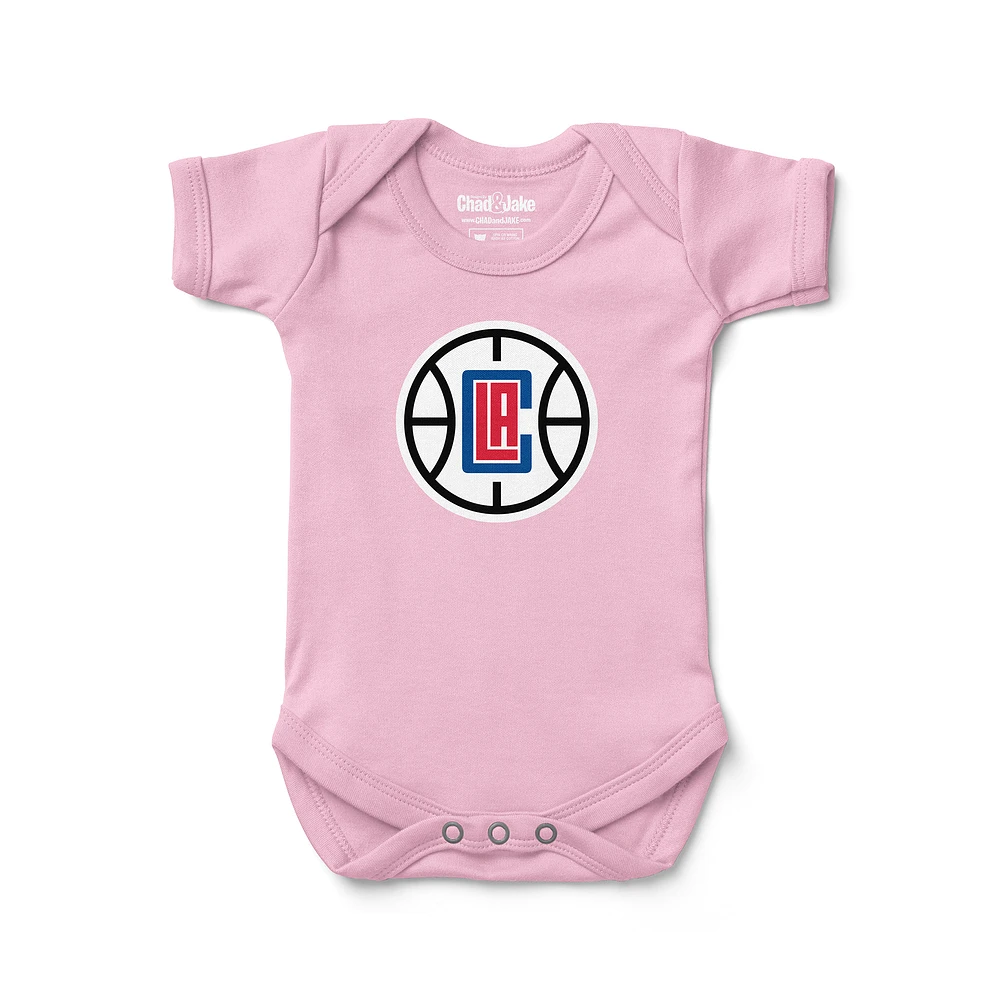 Newborn & Infant Chad Jake Pink LA Clippers Primary Logo Bodysuit