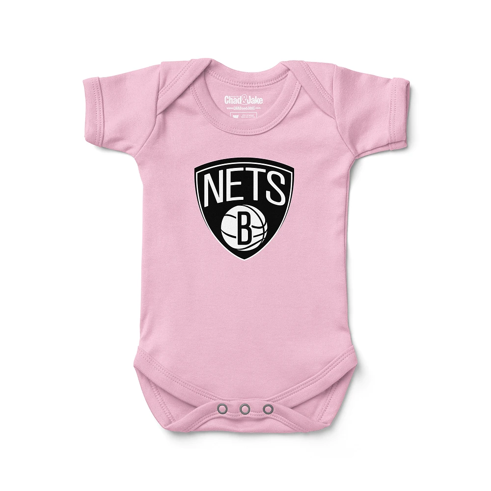 Newborn & Infant Chad Jake Pink Brooklyn Nets Primary Logo Bodysuit