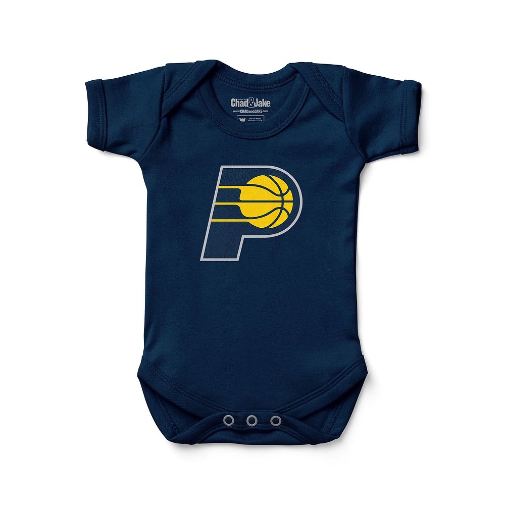 Newborn & Infant Chad Jake Navy Indiana Pacers Primary Logo Bodysuit