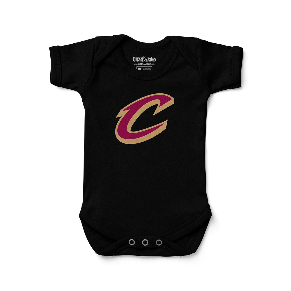 Newborn & Infant Chad Jake Black Cleveland Cavaliers Primary Logo Bodysuit