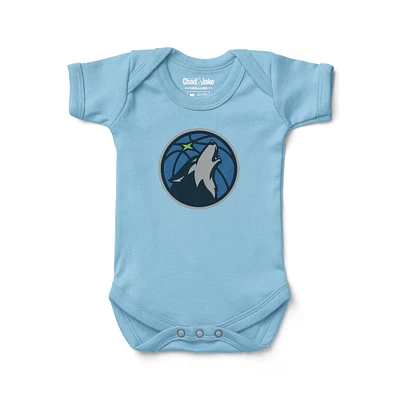 Newborn & Infant Chad Jake Light Blue Minnesota Timberwolves Primary Logo Bodysuit