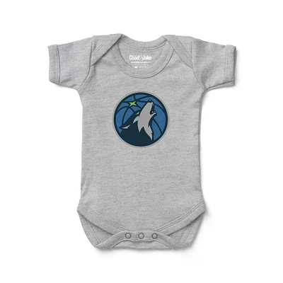 Newborn & Infant Chad Jake Heather Gray Minnesota Timberwolves Primary Logo Bodysuit