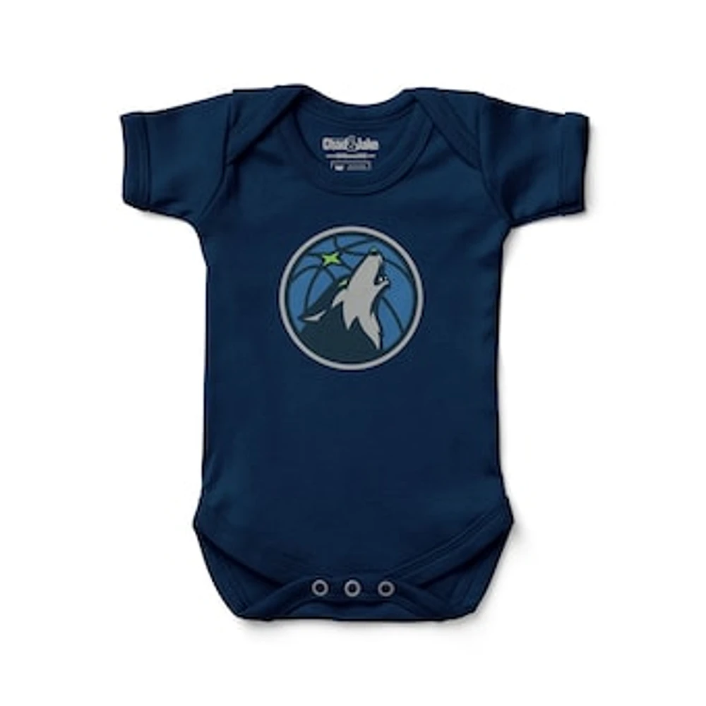 Newborn & Infant Chad Jake Navy Minnesota Timberwolves Primary Logo Bodysuit