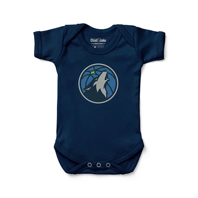 Newborn & Infant Chad Jake Navy Minnesota Timberwolves Primary Logo Bodysuit