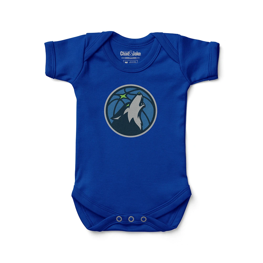 Newborn & Infant Chad Jake Royal Minnesota Timberwolves Primary Logo Bodysuit