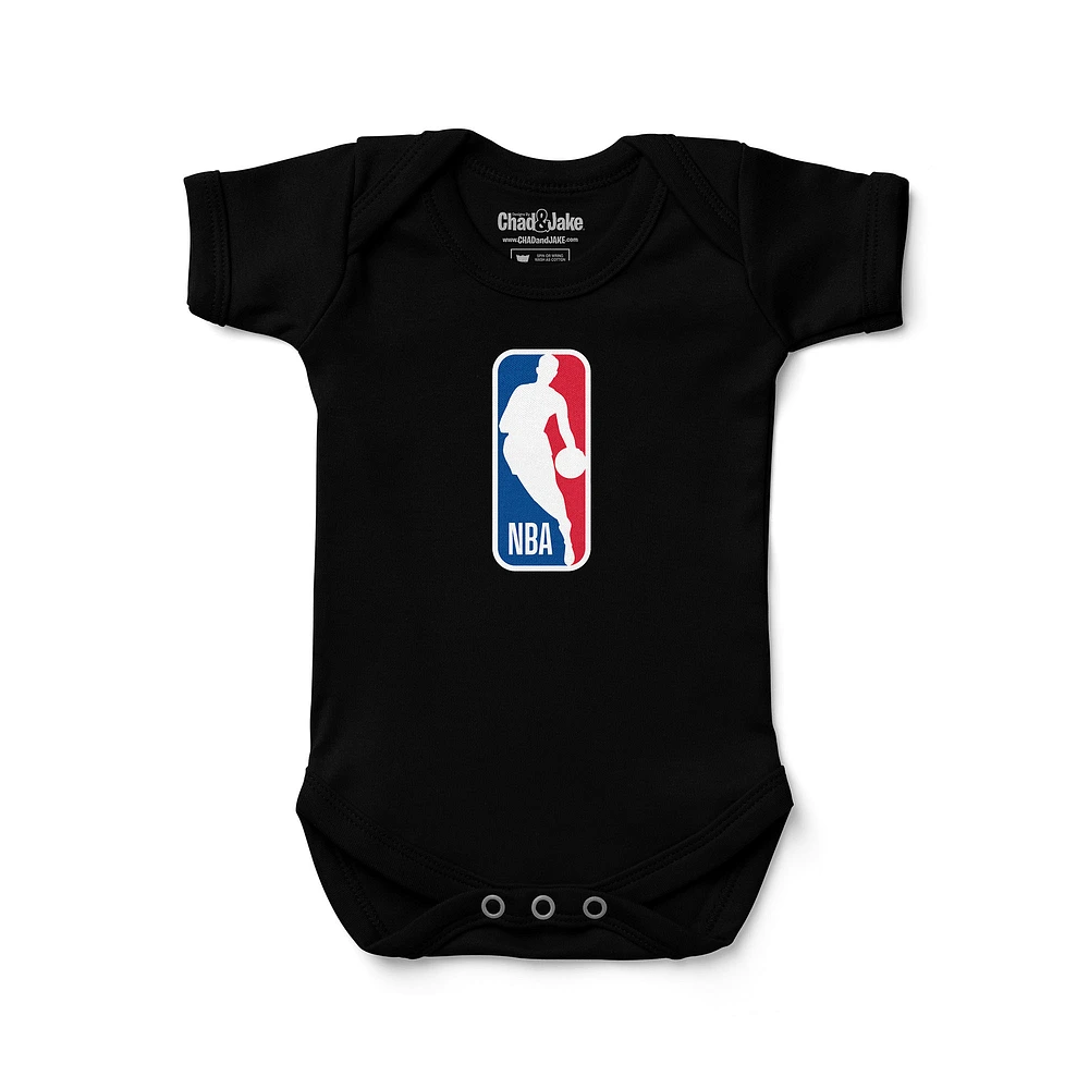 Newborn & Infant Chad Jake Black NBA Events Primary Logo Bodysuit
