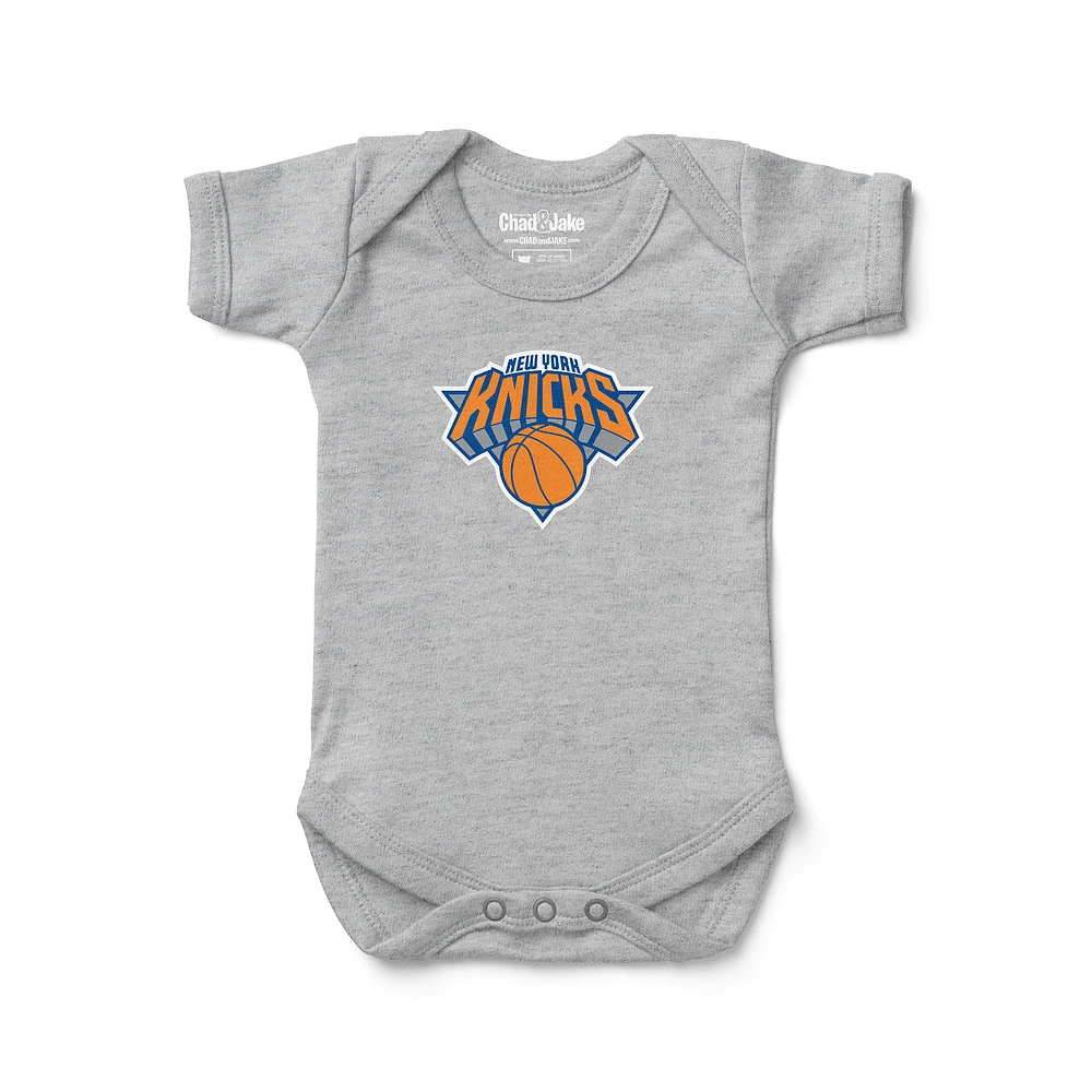 Newborn & Infant Chad Jake Heather Gray New York Knicks Primary Logo Bodysuit