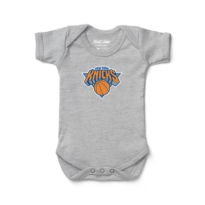 Newborn & Infant Chad Jake Heather Gray New York Knicks Primary Logo Bodysuit