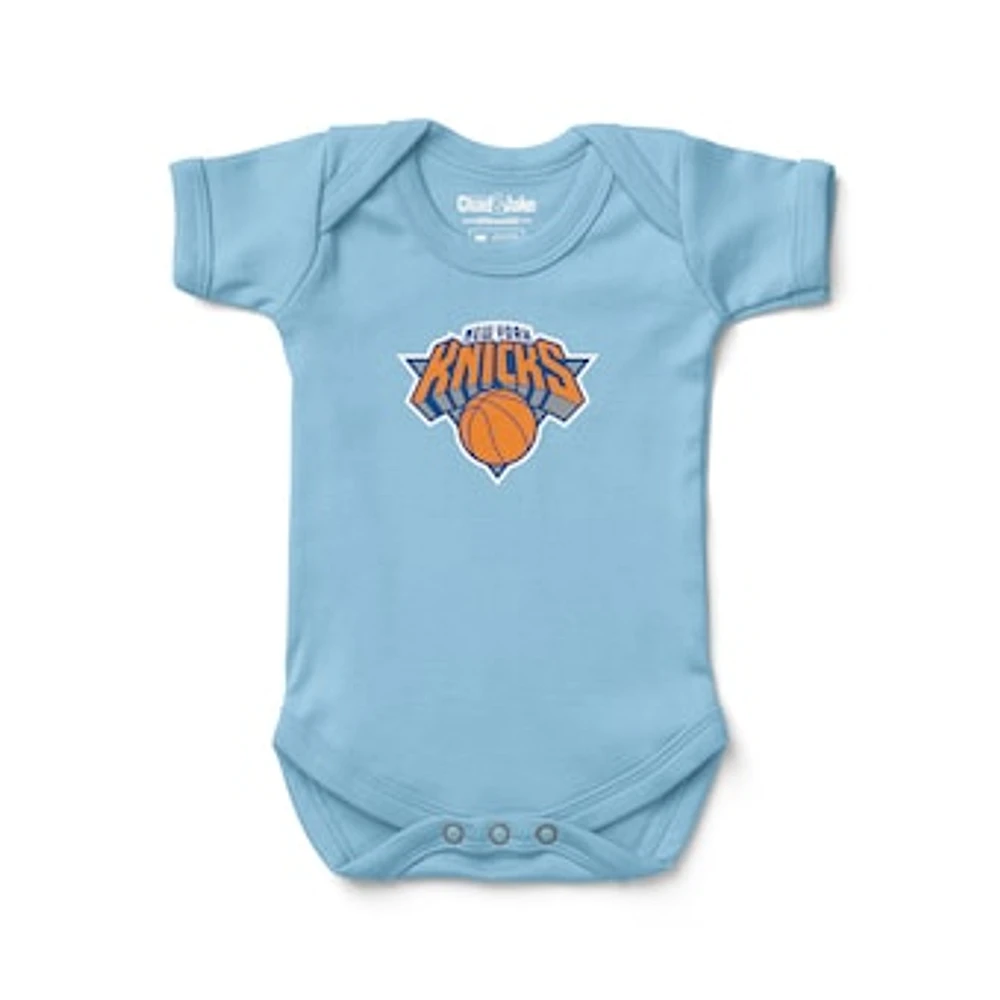 Newborn & Infant Chad Jake Light Blue New York Knicks Primary Logo Bodysuit