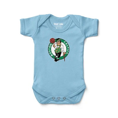 Newborn & Infant Chad Jake Light Blue Boston Celtics Primary Logo Bodysuit