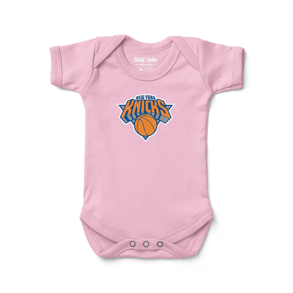 Newborn & Infant Chad Jake Pink New York Knicks Primary Logo Bodysuit