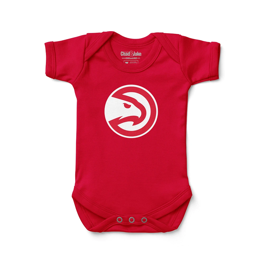 Newborn & Infant Chad Jake Red Atlanta Hawks Primary Logo Bodysuit