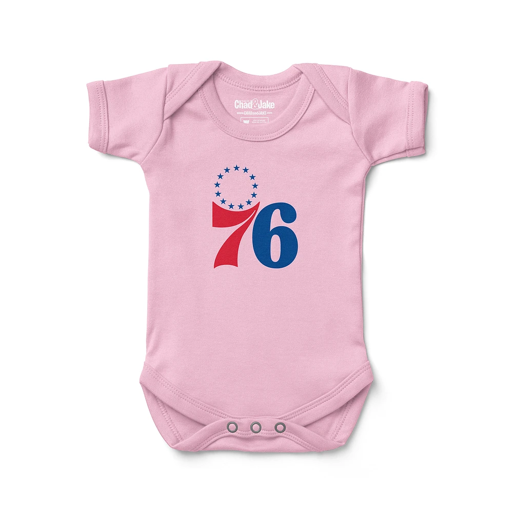 Newborn & Infant Chad Jake Pink Philadelphia 76ers Primary Logo Bodysuit