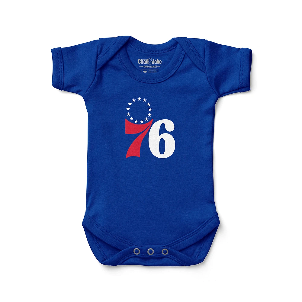 Newborn & Infant Chad Jake Royal Philadelphia 76ers Primary Logo Bodysuit