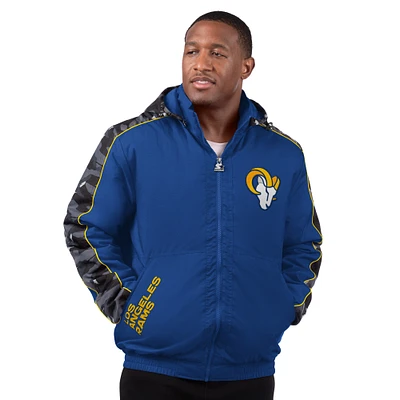 Men's Starter Royal Los Angeles Rams Thursday Night Gridiron Full-Zip Jacket