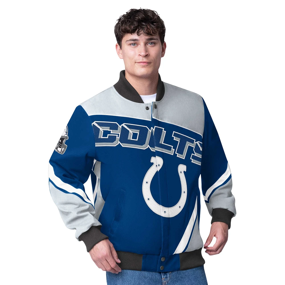 Men's G-III Extreme Royal Indianapolis Colts Maximum Racing Full-Snap Jacket