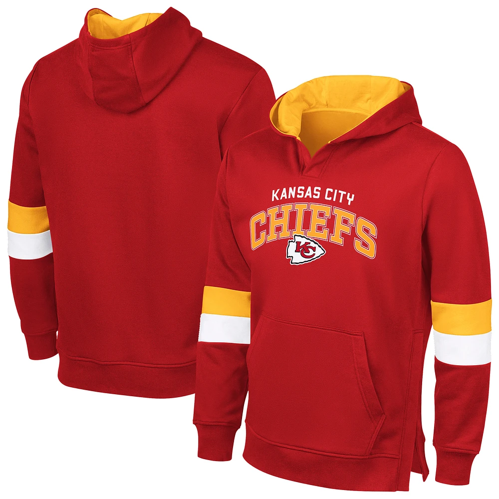 Men's G-III Sports by Carl Banks Red/Gold Kansas City Chiefs Adaptive Faceoff Pullover Hoodie