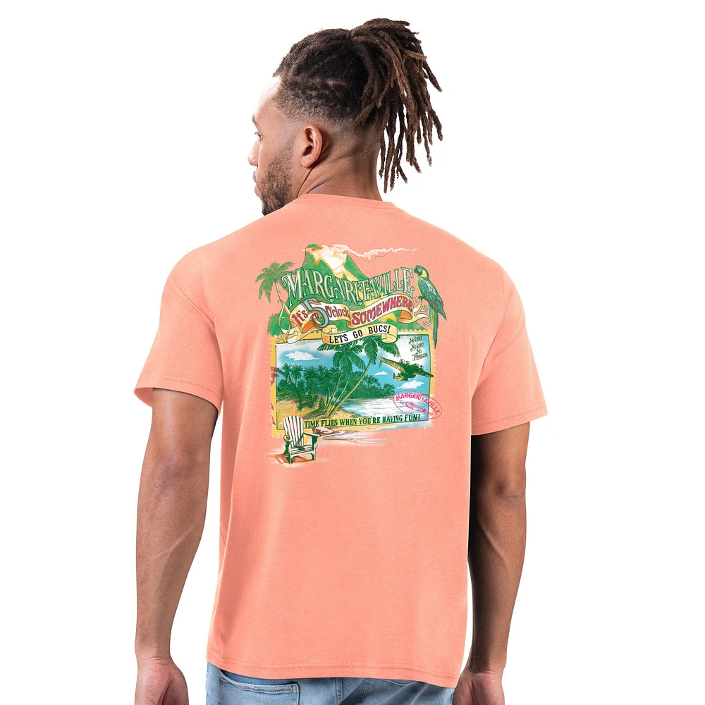 Men's Margaritaville Orange Tampa Bay Buccaneers Time Flies T-Shirt
