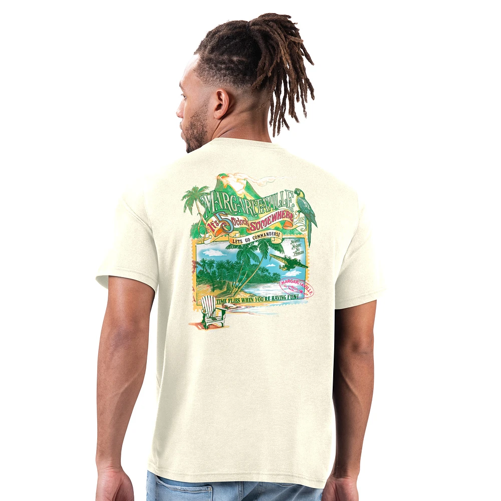 Men's Margaritaville Cream Washington Commanders Time Flies T-Shirt