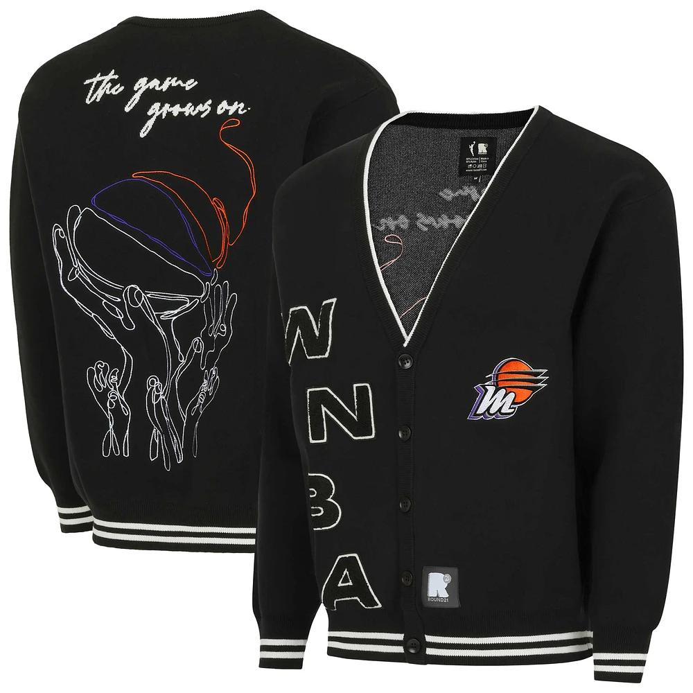 Unisex round21 Black Phoenix Mercury Campus Fit Full-Button Cardigan