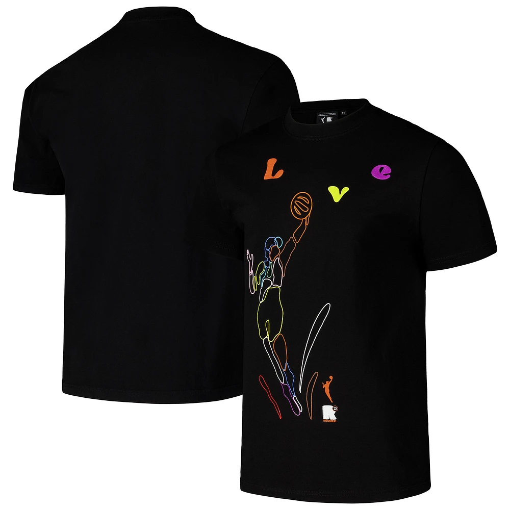 Unisex round21 Black WNBA We Out Here Pride T-Shirt