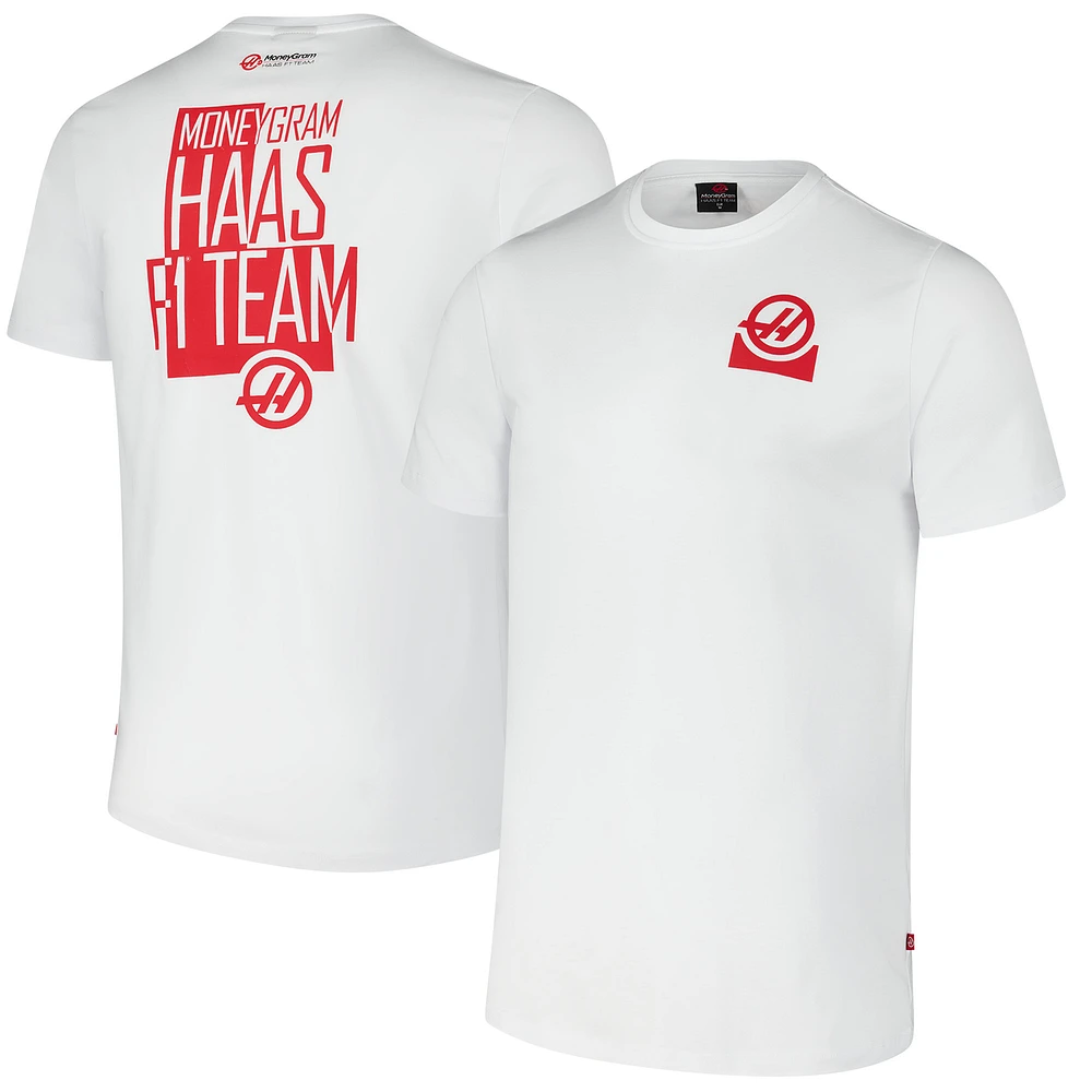 Men's White Haas F1 Team Color Block T-Shirt