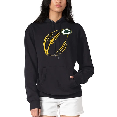Women's G-III 4Her by Carl Banks Green Bay Packers Football Logo Fleece Tri-Blend Pullover Hoodie
