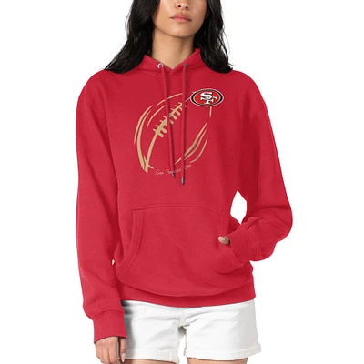 Women's G-III 4Her by Carl Banks San Francisco 49ers Football Logo Fleece Tri-Blend Pullover Hoodie