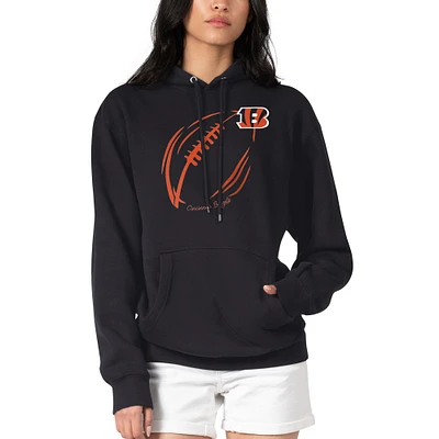Women's G-III 4Her by Carl Banks Cincinnati Bengals Football Logo Fleece Tri-Blend Pullover Hoodie