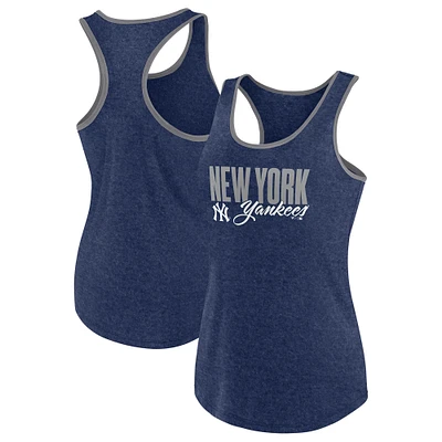 Women's Profile Navy New York Yankees Plus Size Racerback Tank Top