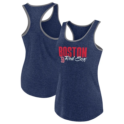 Women's Profile Navy Boston Red Sox Plus Racerback Tank Top