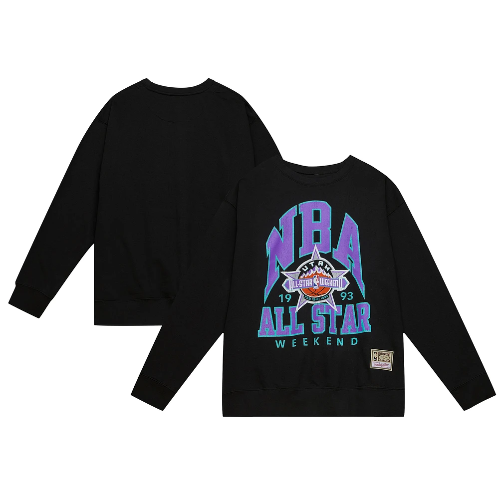 Men's Mitchell & Ness Black 1993 NBA All-Star Weekend Hardwood Classics Space Pullover Sweatshirt