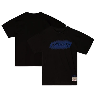 Men's Mitchell & Ness Black Dallas Mavericks Hardwood Classics Monochrome T-Shirt