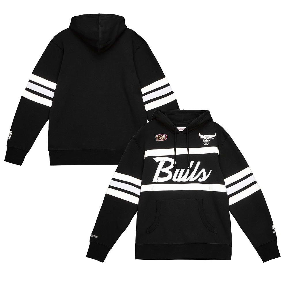 Men's Mitchell & Ness Black Chicago Bulls Hardwood Classics Camo Reflective Head Coach Pullover Hoodie
