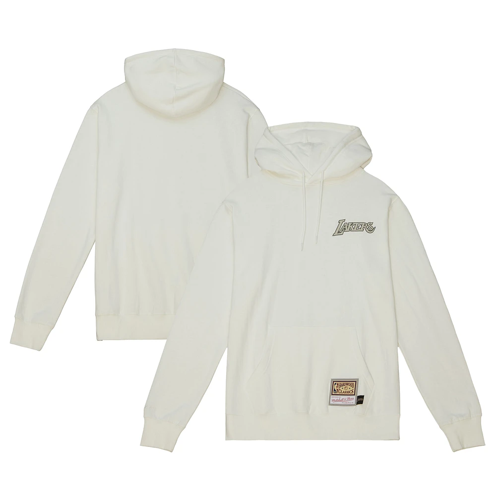 Men's Mitchell & Ness White Los Angeles Lakers Pullover Hoodie