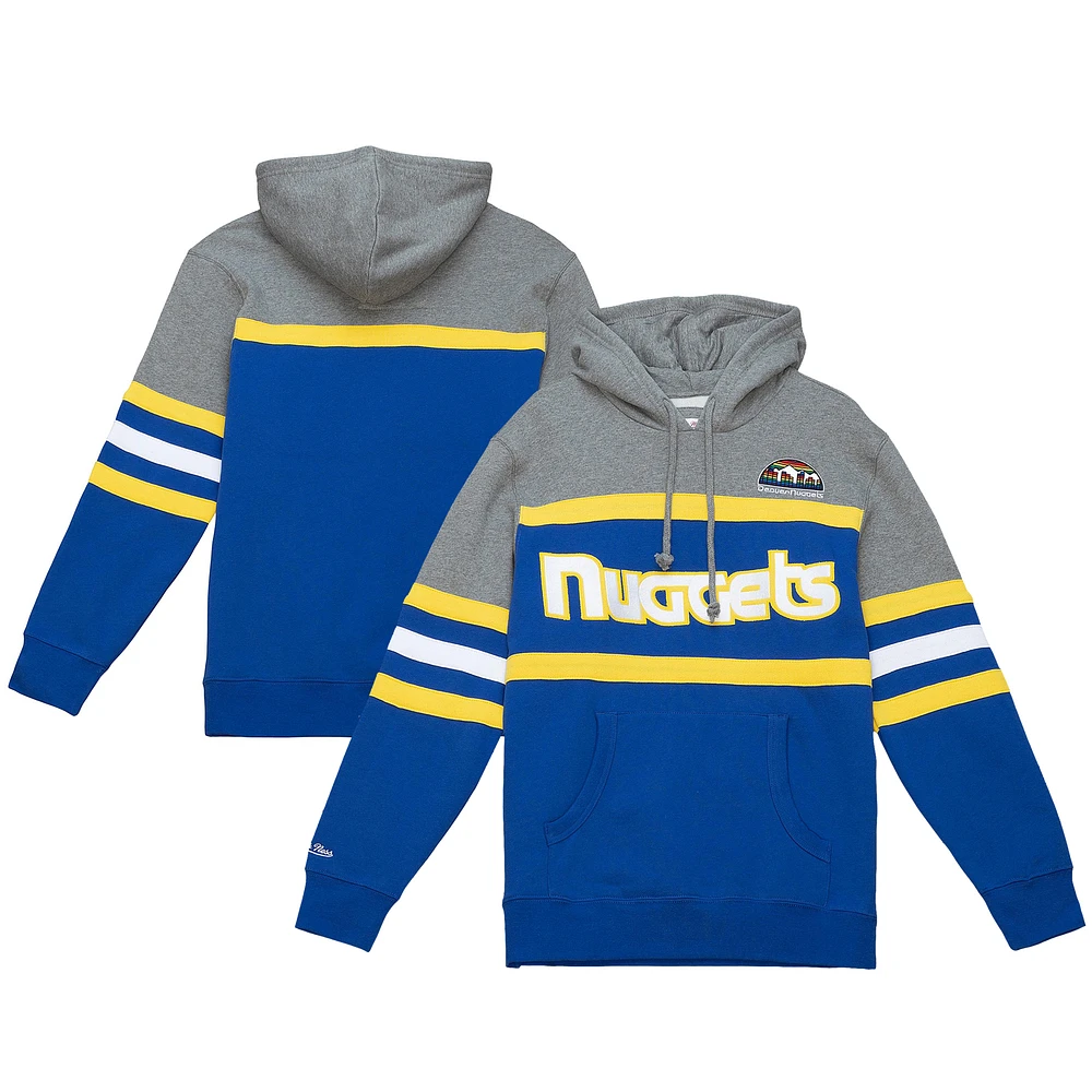 Men's Mitchell & Ness Royal Denver Nuggets Head Coach Pullover Hoodie
