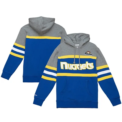 Men's Mitchell & Ness Royal Denver Nuggets Head Coach Pullover Hoodie