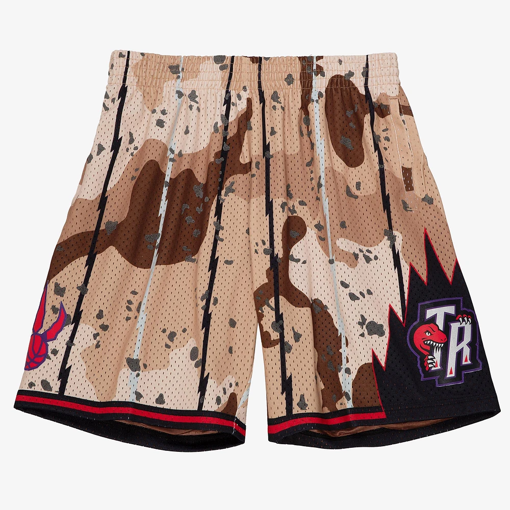 Men's Mitchell & Ness Camo Toronto Raptors 1986/87 Hardwood Classics Camo Reflective Swingman Shorts