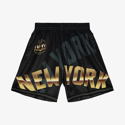 Men's Mitchell & Ness New York Knicks Big Face Fashion Shorts