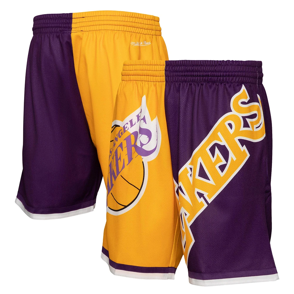 Men's Mitchell & Ness Gold Los Angeles Lakers Big Face 5.0 Fashion Shorts