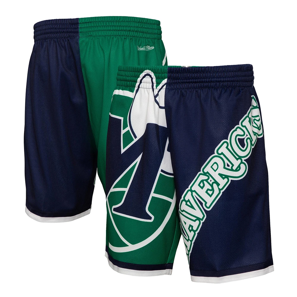Men's Mitchell & Ness Green Dallas Mavericks Big Face 5.0 Fashion Shorts