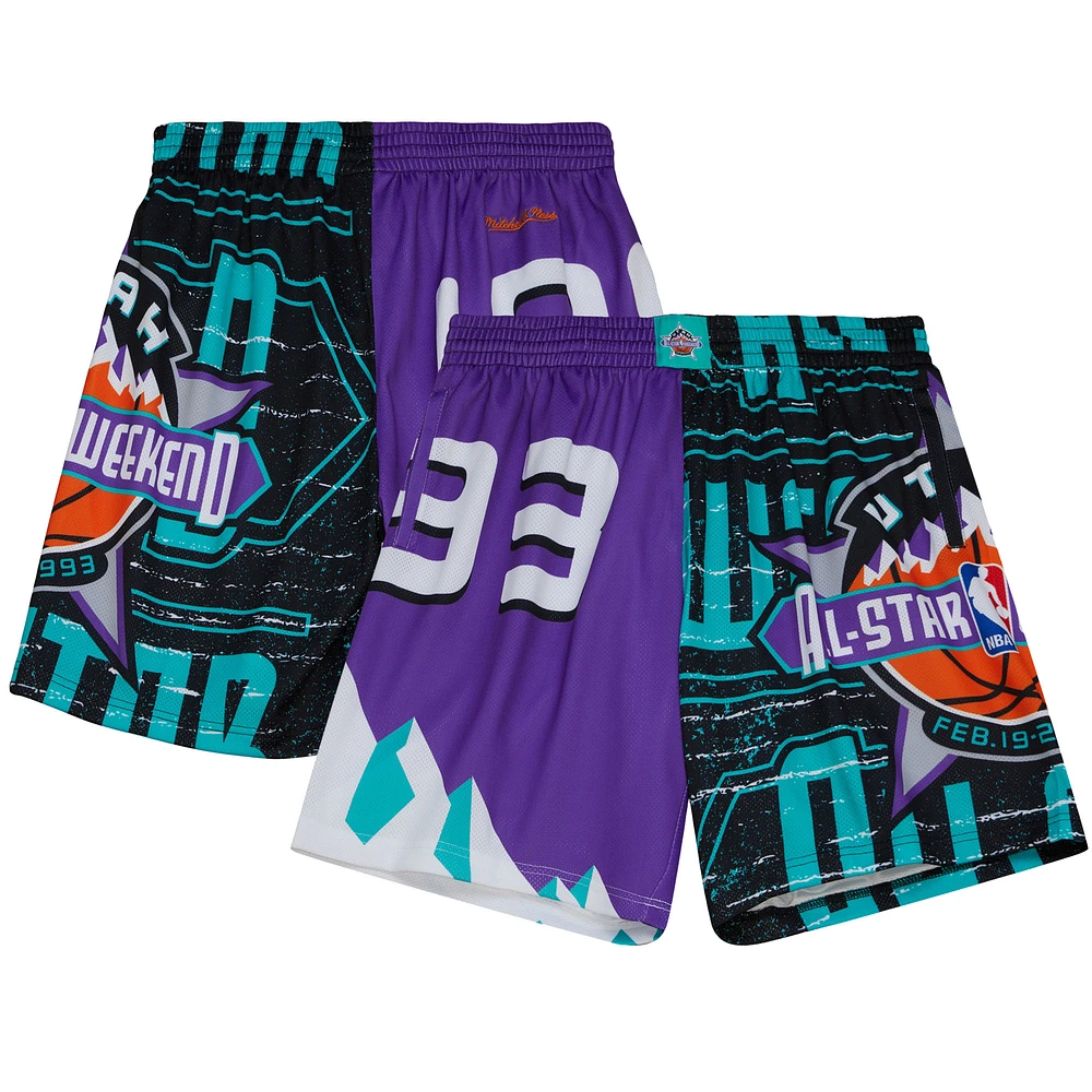 Men's Mitchell & Ness White 1993 NBA All-Star Game Jumbotron 3.0 Shorts
