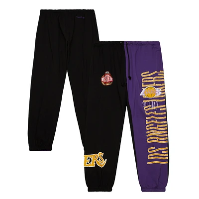 Men's Mitchell & Ness Black Los Angeles Lakers Team OG Fleece Sweatpants
