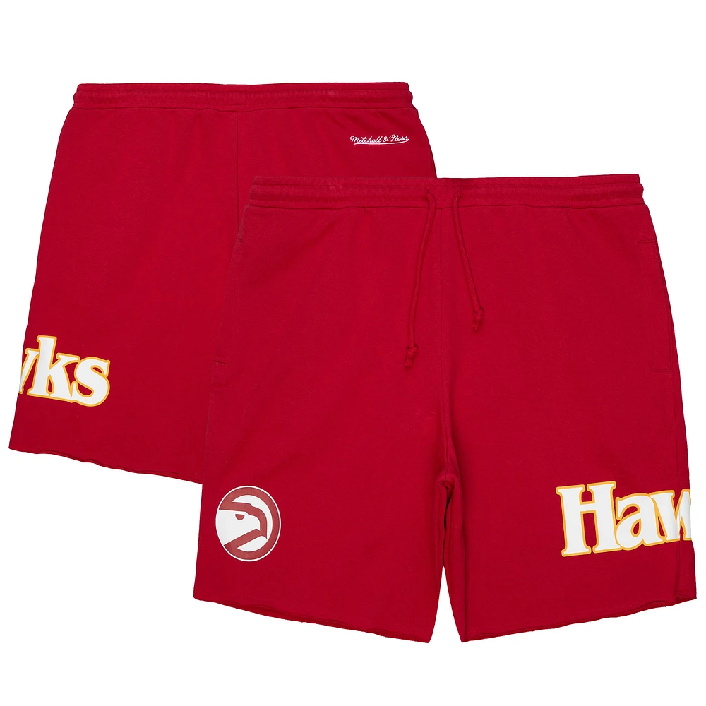 Men's Mitchell & Ness Red Atlanta Hawks Game Day Shorts