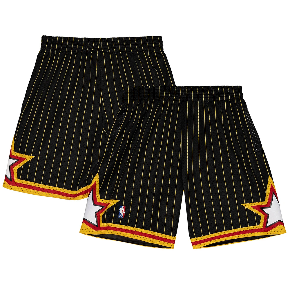 Men's Mitchell & Ness Black Orlando Magic 1994-95 Hardwood Classics Reload 3.0 Swingman Shorts