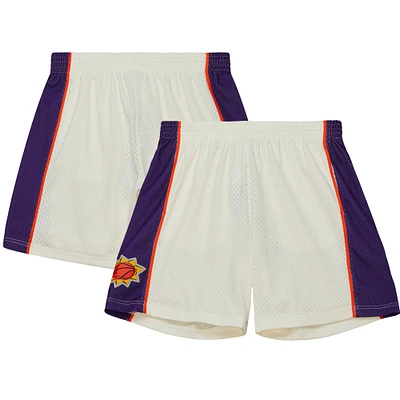 Men's Mitchell & Ness White Phoenix Suns 2001-02 Hardwood Classics Team Color Swingman Shorts